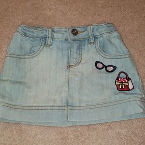 Jean skirt from Italy w patches